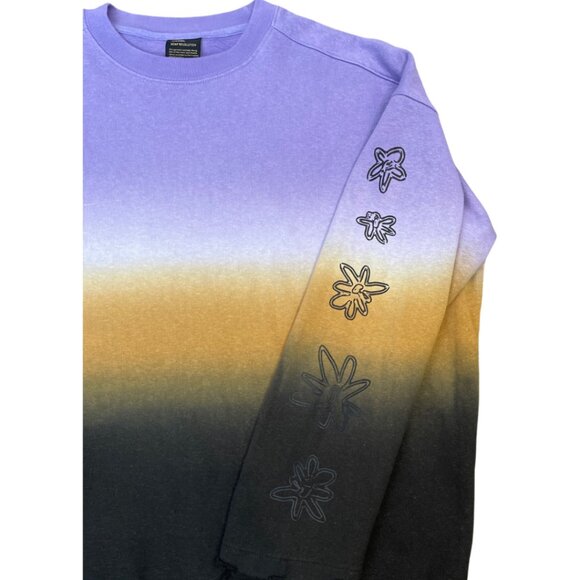 Sample NWT Afends Fixative Hemp Women's Plum Purple Crew Neck Sweater Size Small - Picture 3 of 9